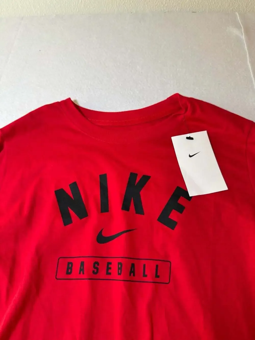Nike Boys Core Long Sleeve Baseball Tee Red XLarge